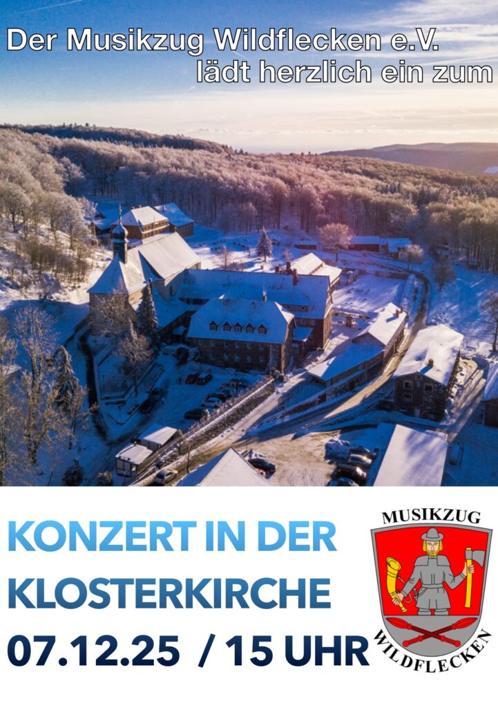 Plakat für Konzert Musikzug Wildflecken am 07.12.2025