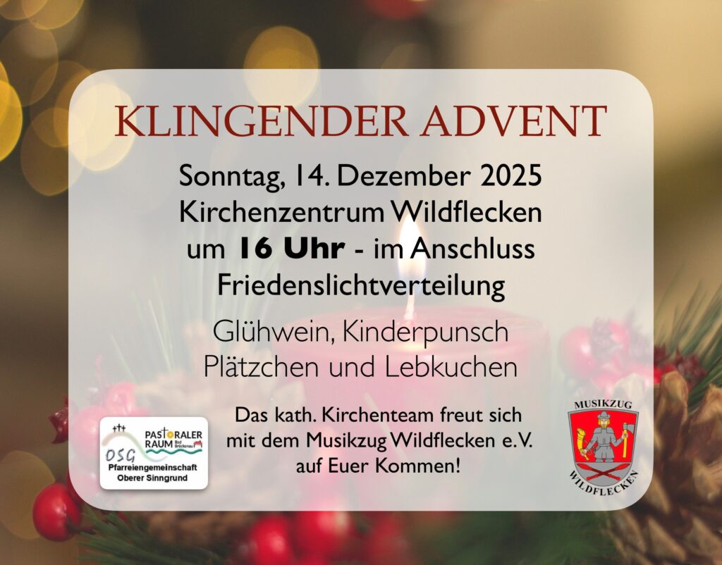 Plakat Musikzug Wildflecken Klingender Advent am 14.12.2025
