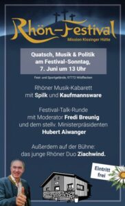 Rhön-Festival Programm Sonntag, 07.06.2026