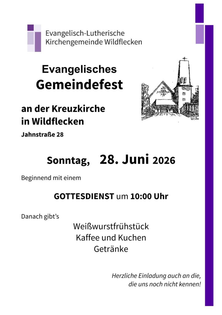 Plakat Gemeindefest am 28.06.2026