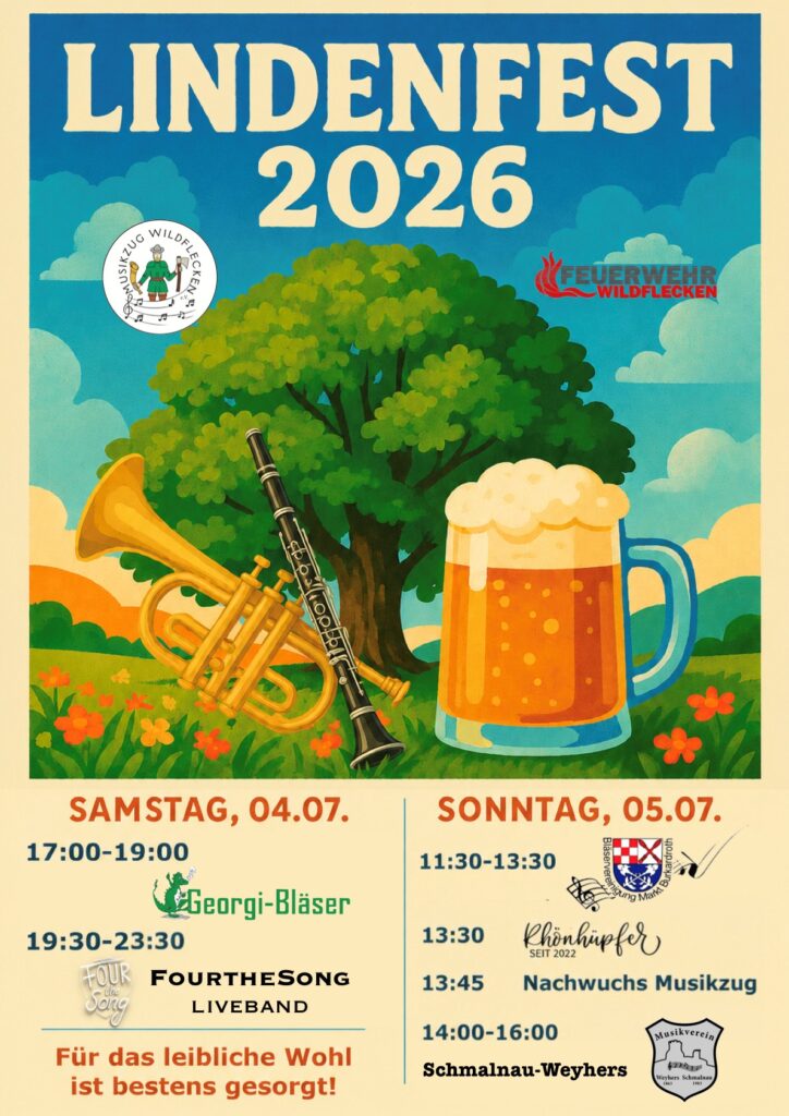 Plakat Lindenfest Wildflecken 5.-6.7.2026