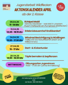 Aktionskalender Gemeindejugendarbeit April 2026