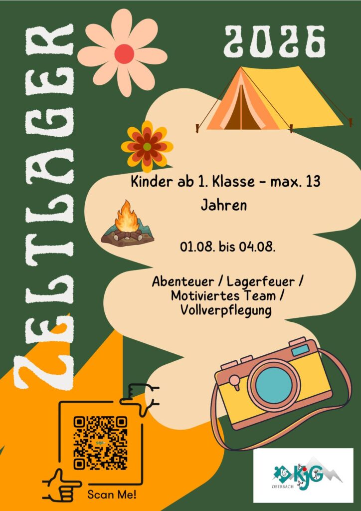 Flyer KJG-Zeltlager 01.-04.08.2026