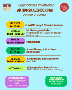 Aktionskalender Mai der proJugend 