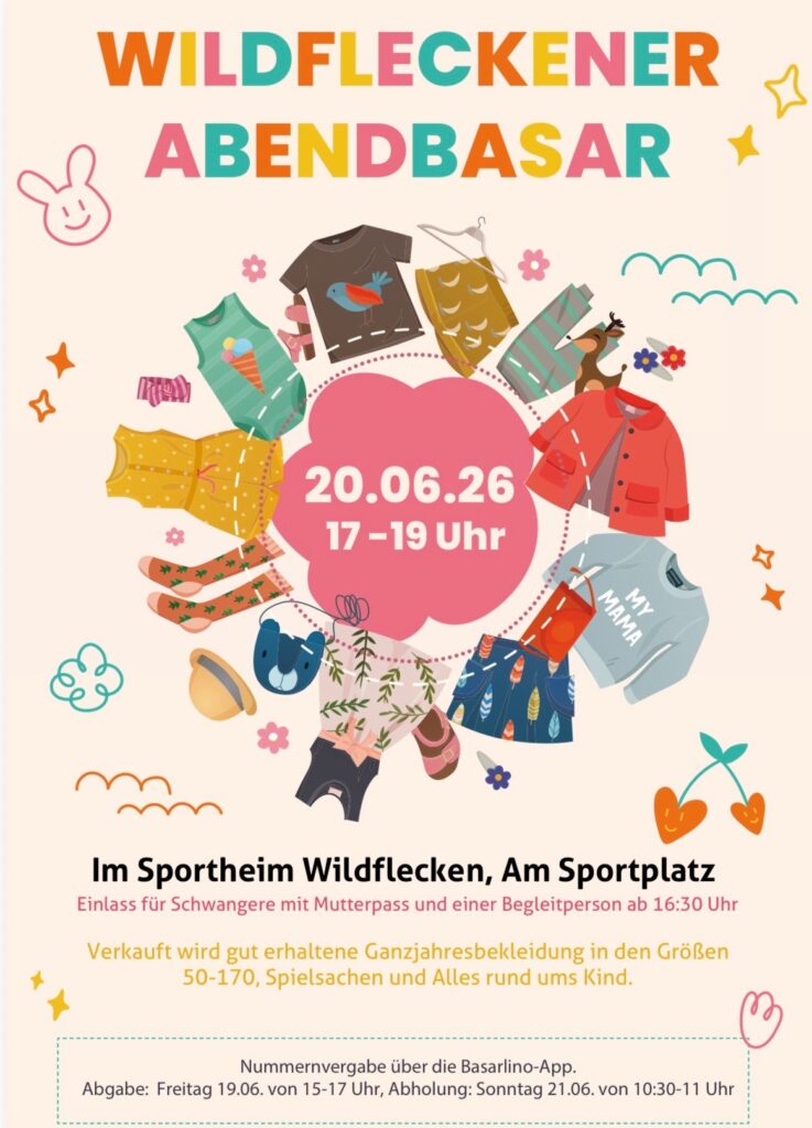 Plakat für Abendbasar in Wildflecken am 20.06.2026